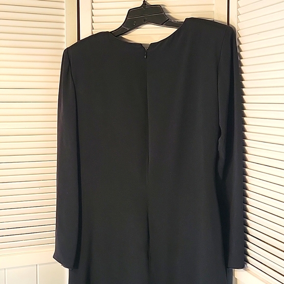 VINTAGE MARY MCFADDEN SILK RUCHED SHEATH DRESS SZ12 - Picture 5 of 8